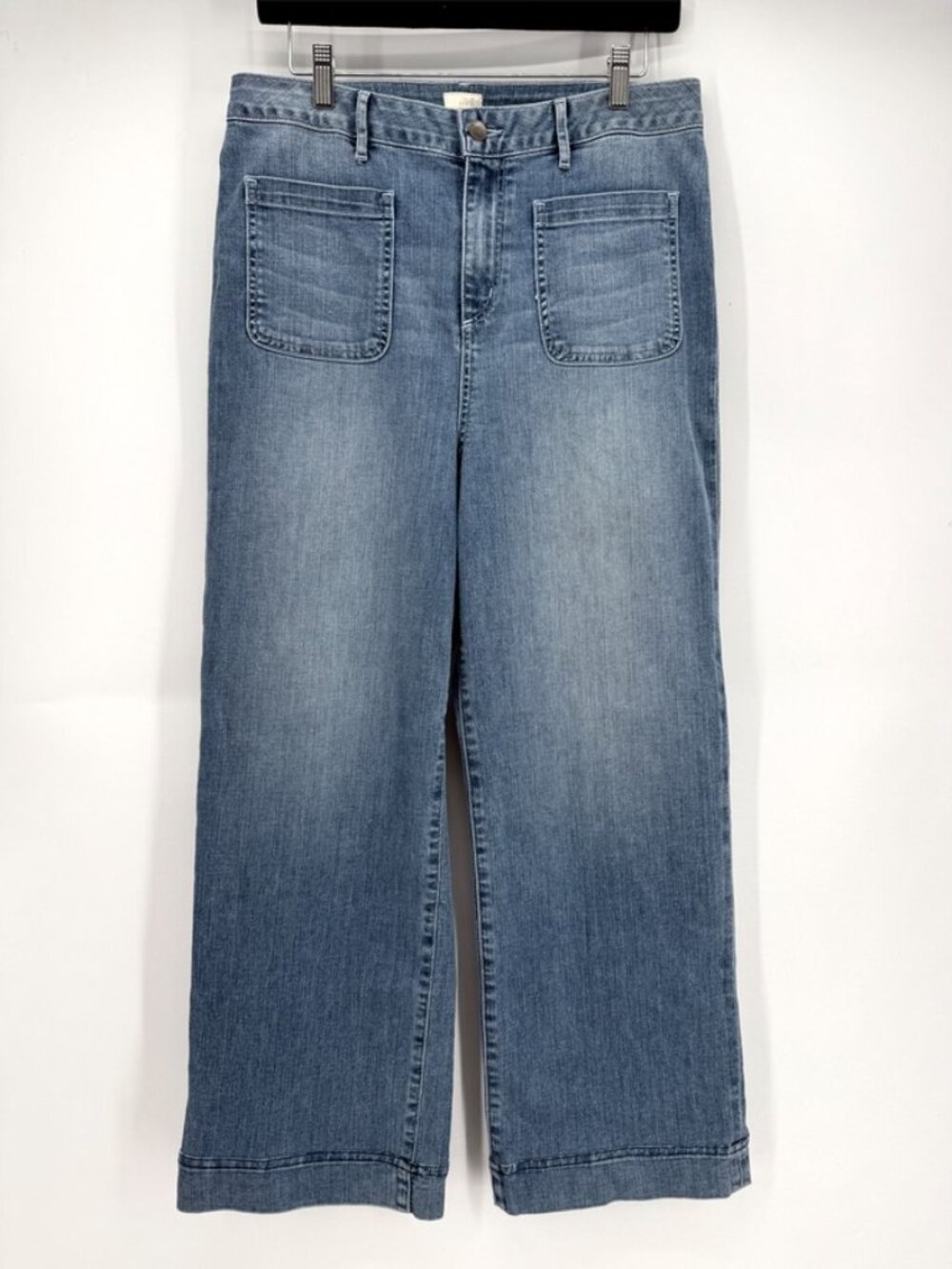 Ann Mashburn Coco Patch Pocket Jean 7-Year Indigo Stretch Denim - Picture 2 of 10